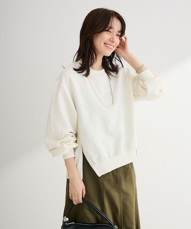 フラワーフクレジャカードプルオーバー