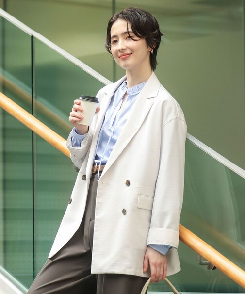 オーバーサイズW釦ライトジャケット