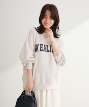 刺しゅうロゴ裏毛プルオーバー