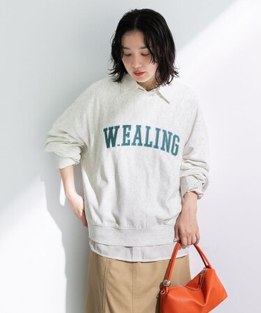 刺しゅうロゴ裏毛プルオーバー