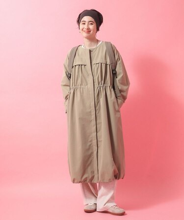 【楽しゃれUV】ギャザードロストワンピース