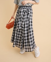 【しゃれシャツ】イージーケアチェックボリュームスカート