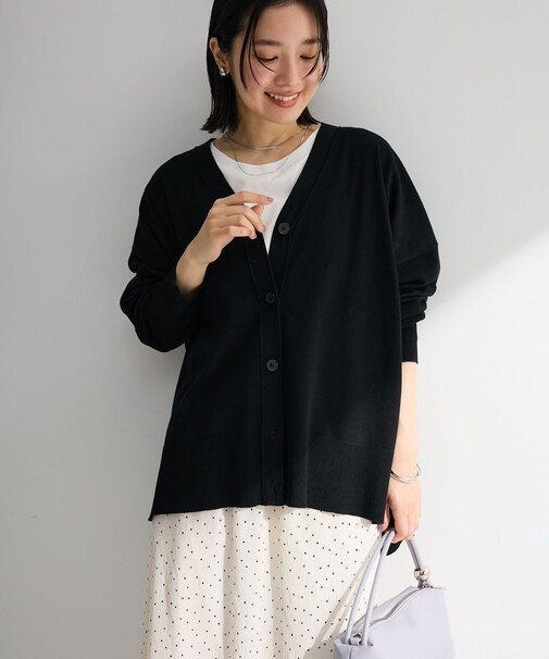 ここちニットVネックカーディガン