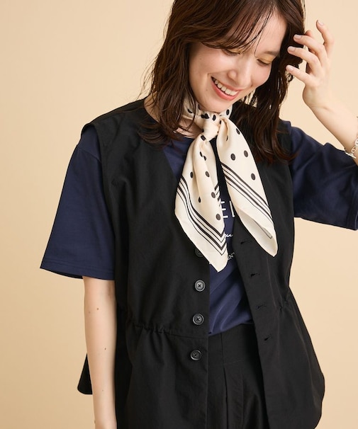 【楽しゃれUV】ドロストフレアベスト