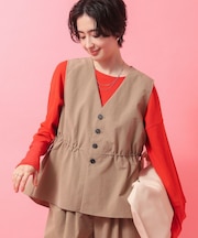 【楽しゃれUV】ドロストフレアベスト