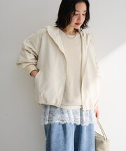 撥水加工フード付ブルゾン