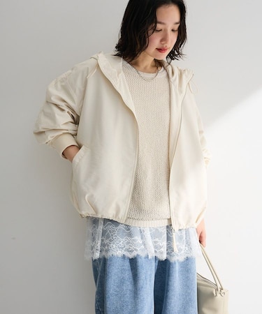 撥水加工フード付ブルゾン