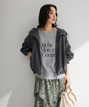 撥水加工フード付ブルゾン