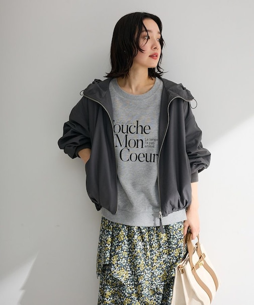 撥水加工フード付ブルゾン