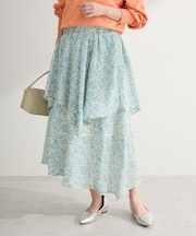 花柄イレヘムボリュームスカート