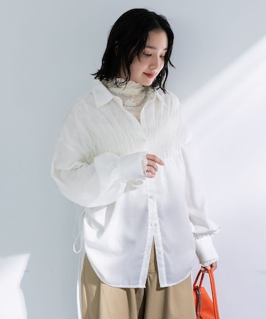 脇シャーリングシャツ