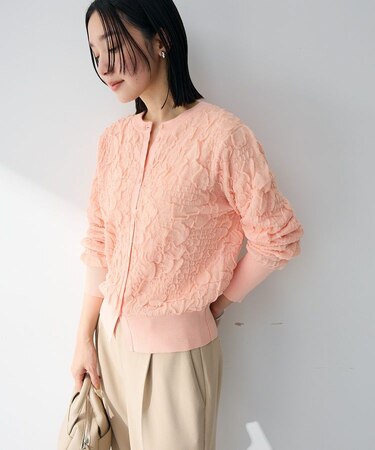 表面感ニットカーディガン