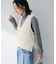 ラメ入り毛足ニットベスト
