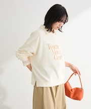 オーバーサイズロゴ裏毛プルオーバー