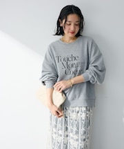 オーバーサイズロゴ裏毛プルオーバー