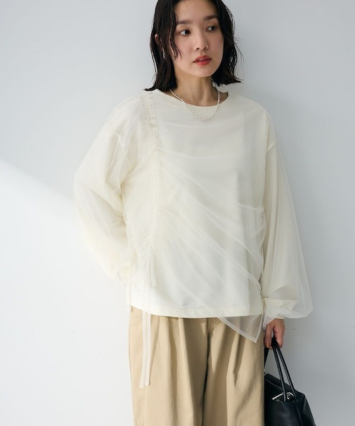 シャーリングチュールドッキングプルオーバー