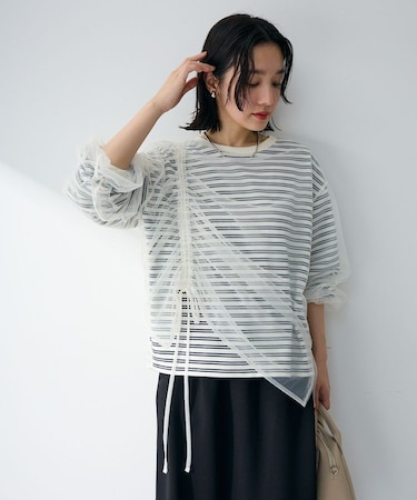 シャーリングチュールドッキングプルオーバー