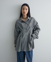 【WEB限定】ドロストシャーリングウエストタックシャツⅡ