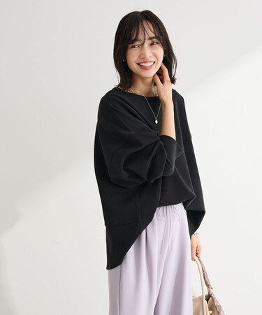 袖スリットカットプルオーバー
