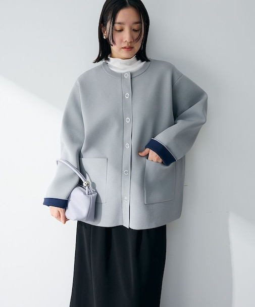 リングドットニットコーディガン