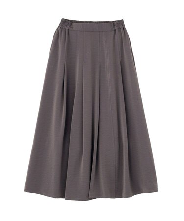 プリーツサテンフレアスカート