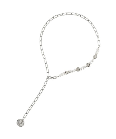 バロックパール風コインネックレス