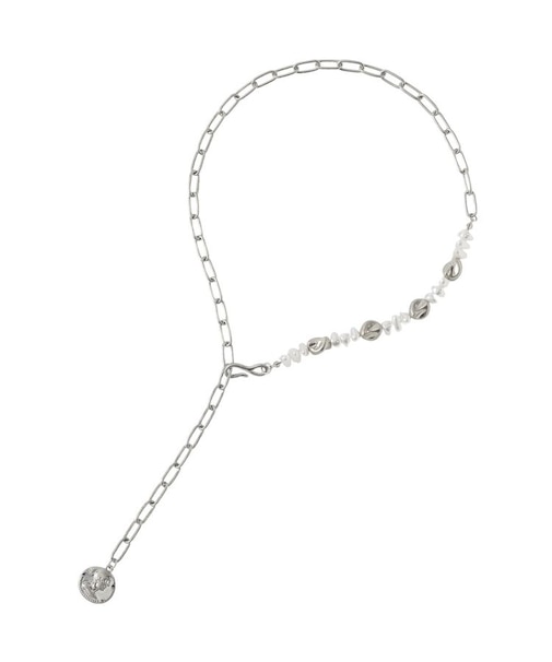 バロックパール風コインネックレス