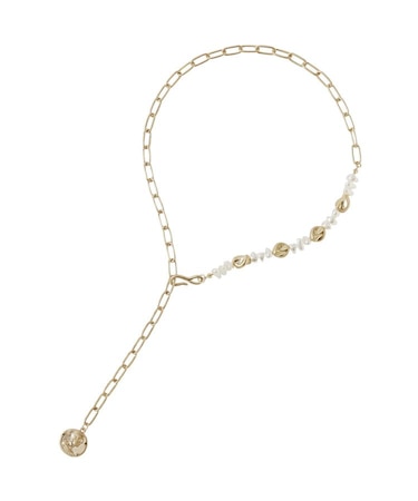 バロックパール風コインネックレス