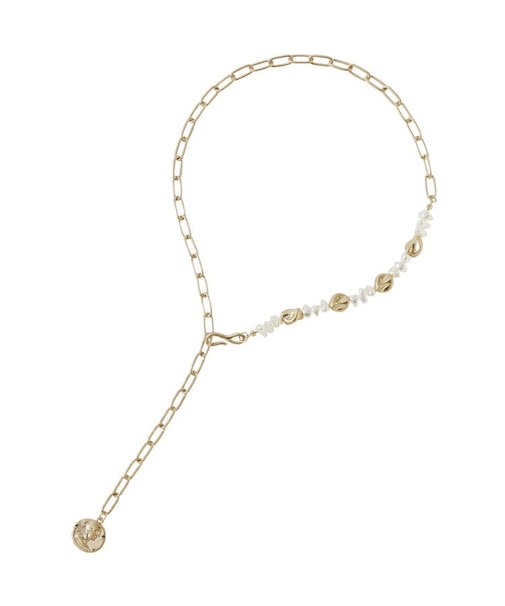 バロックパール風コインネックレス