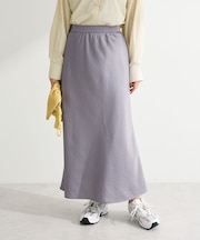 光沢サテンナロースカート