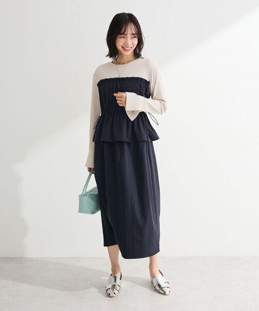 ペプラムドッキングワンピース