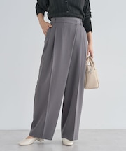 アシメウエストタックパンツ