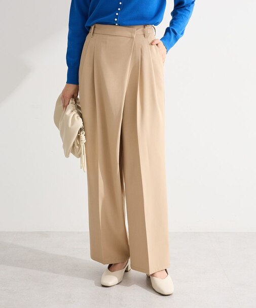 アシメウエストタックパンツ