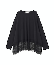 裾イレヘムレースドッキングプルオーバー