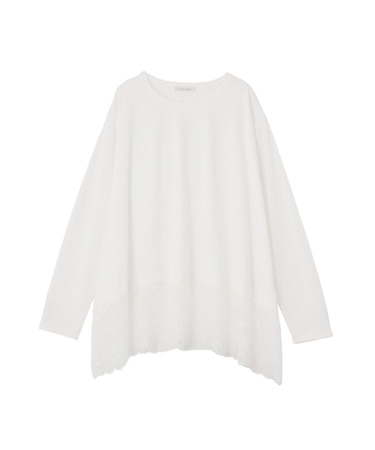 裾イレヘムレースドッキングプルオーバー