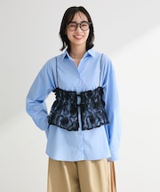 SET2点シャツ+レースビスチェ