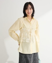 SET2点シャツ+レースビスチェ