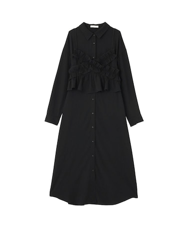 SET2点フリルビスチェ＋シャツワンピース