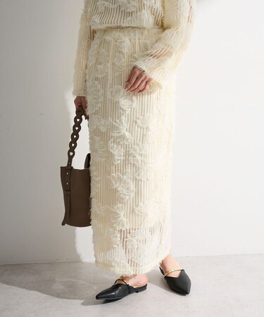 刺繍レーススカート