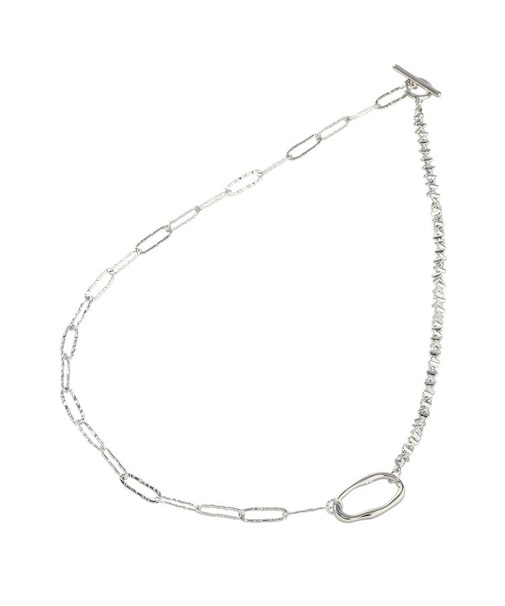 オーバルチェーンつなぎネックレス