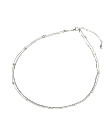 【ステンレス】スネーク2連ネックレス