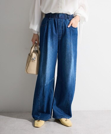 ウエストタックコクーンデニムパンツ