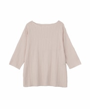 5分袖表面感カットプルオーバー