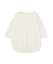 七分袖機能ニットプルオーバー