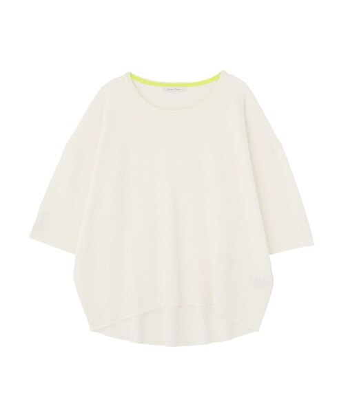 七分袖機能ニットプルオーバー