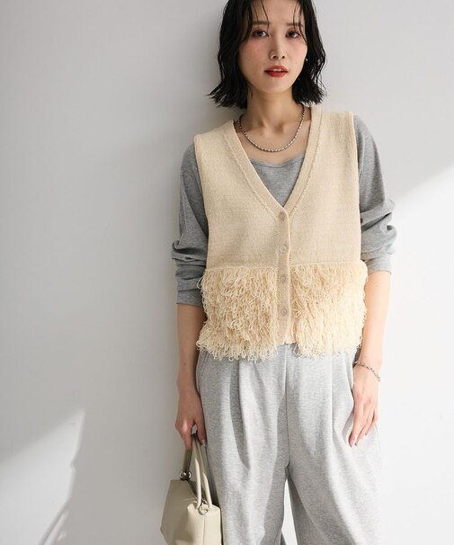 ブークレループニットベスト