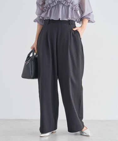 タックワイドスウェットパンツ