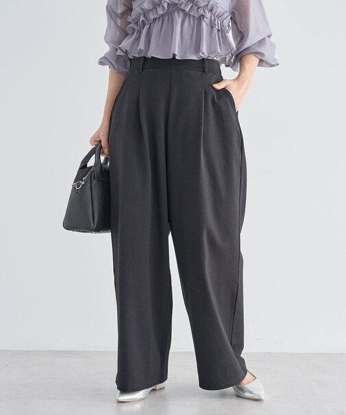 タックワイドスウェットパンツ