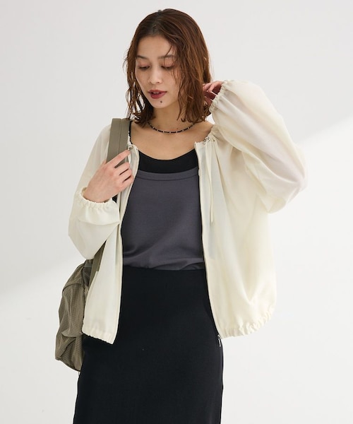 25ss 極美品 23区 速乾性 接触冷感 洗える シアータンブラー ブルゾン 速乾性／接触冷感】シアータンブラー ブルゾン（JKWOGM0407