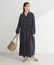 スキッパーギャザーワンピース